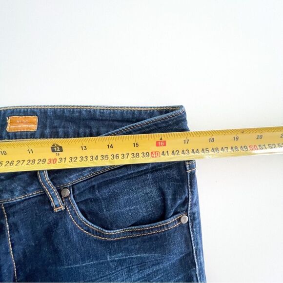 Pilcro & The Letterpress Jeans Low-Rise Straight Blue Denim Womens 30 Whiskering - Picture 8 of 12